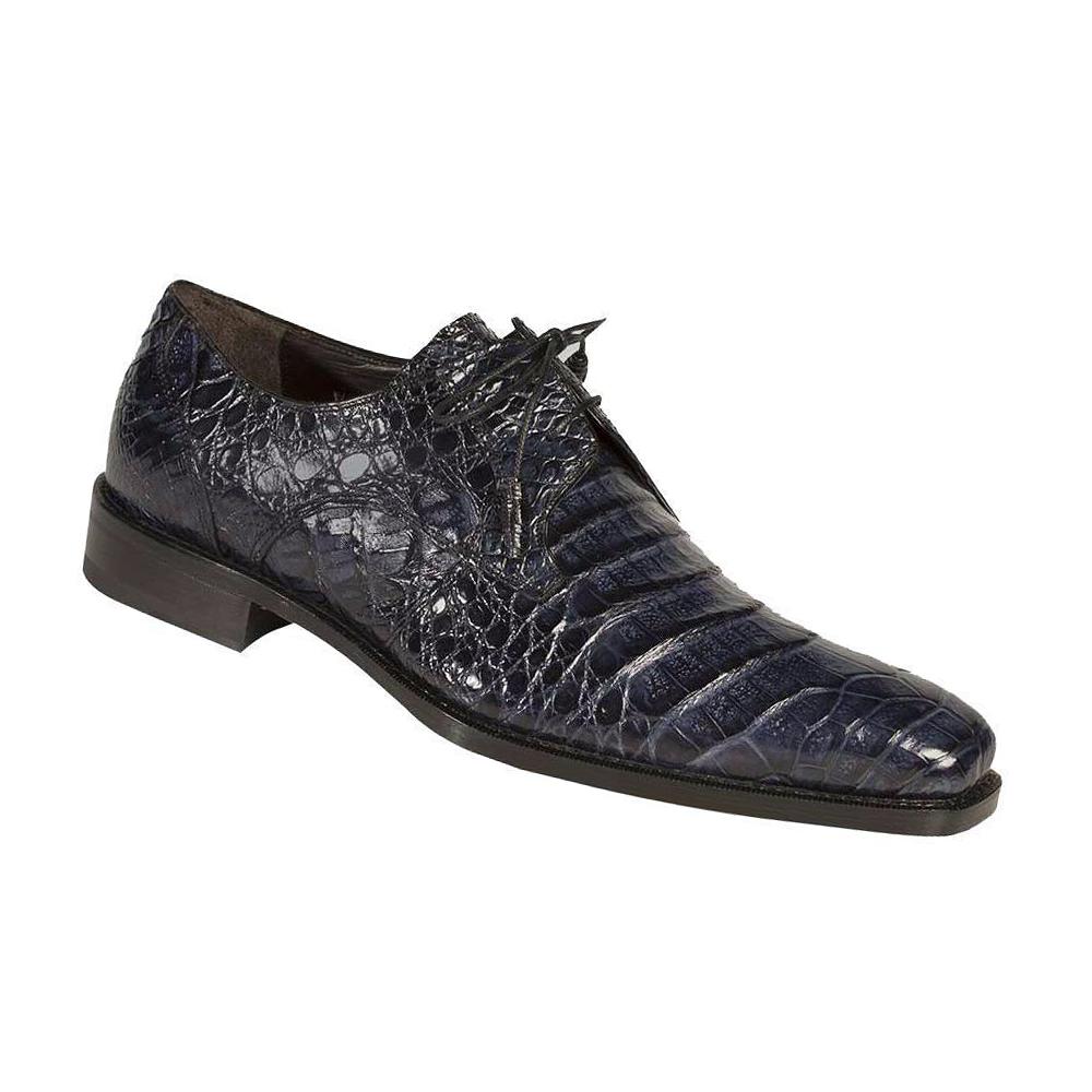 Mezlan Anderson Navy Blue All-Over Genuine Crocodile Shoes With ...