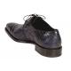Mezlan "Anderson" Navy Blue All-Over Genuine Crocodile Shoes With Crocodile Wrapped Tassels 13584-F