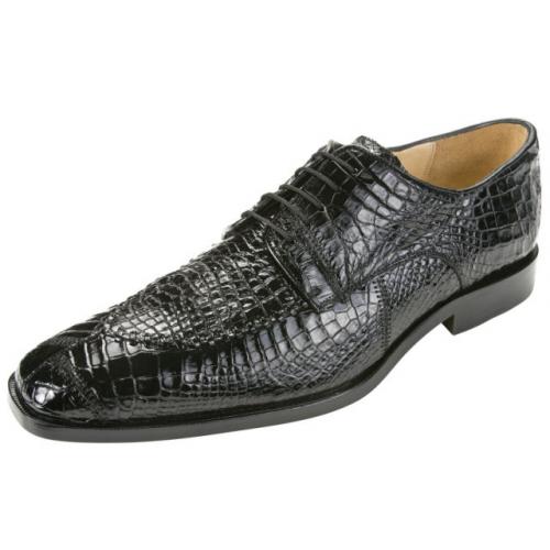 Belvedere "Monte 8011" Black Genuine Alligator Shoes