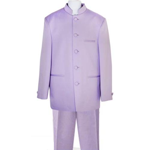 Jr.Falcone Lavender Mandarin Collar Boys Suit LN548-049