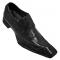 Antonio Zengara Black Leather Square Toe Loafer Shoes 401681