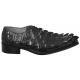 Belvedere "Zeno" Black All-Over Hornback Crocodile With Crocodile Tail Shoes # 3400