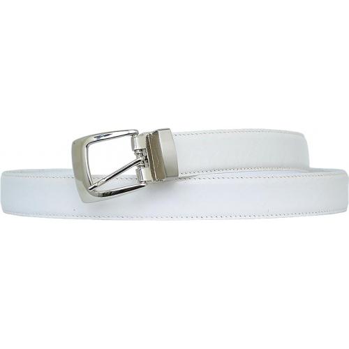 Serpi White Genuine Suede Leather Wide Width Belt SSP/35