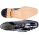 Belvedere "Mare" Navy Genuine Eel and Ostrich Leg Shoes 2P7.