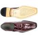 Belvedere "Siena" Dark Burgundy All-Over Genuine Ostrich Shoes 1463.