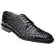 Belvedere "Chapo" Black All-Over Genuine Hornback Crocodile Shoes 1465.