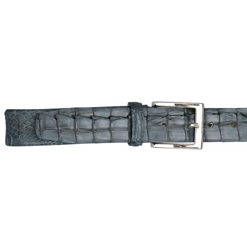 Fennix Dark Grey All-Over Genuine Crocodile Hornback Belt