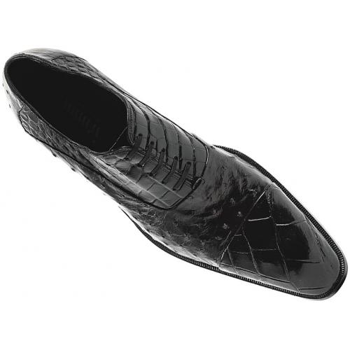 Mauri  "Leisurely" 4059/1 Black Genuine Alligator / Ostrich Shoes