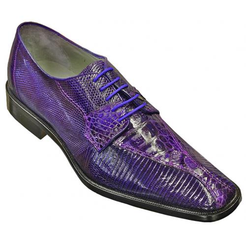 Belvedere "Rossi" Purple Genuine Crocodile / Lizard Shoes