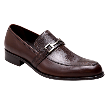 Mezlan Biola Brown Genuine Ostrich / Calf Leather Loafer Shoes - $289. ...