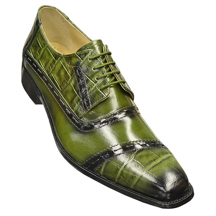 Liberty Olive Green / Black Alligator Print Shoes 678 - $79.90 ...