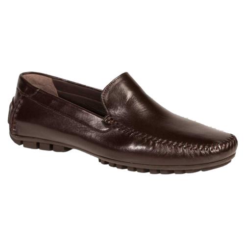 Bacco Bucci "Enrico" Brown Genuine Hand Rubbed Italian Calfskin Loafer Shoes 7437-44.