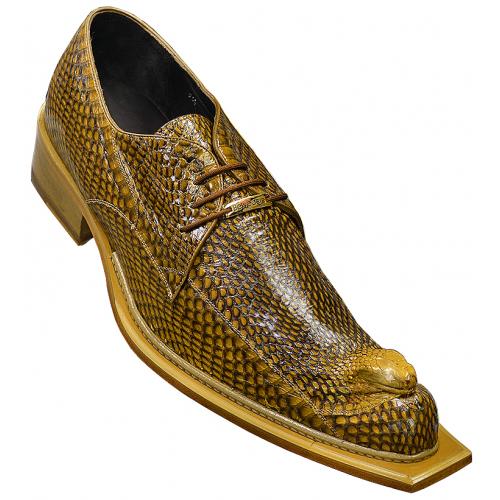 Belvedere Camel Cobra Snake Skin Shoes With Rhinestone Eyes | SnakeSkin ...