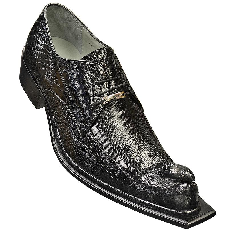 Belvedere Black All Over Genuine Cobra Snake Skin Head Shoes With ...