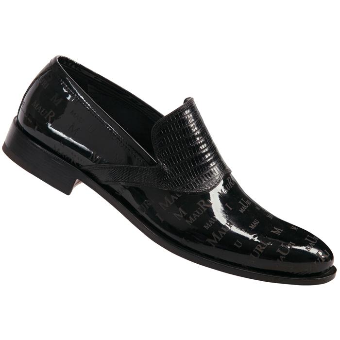 Mauri 4437 Black Genuine Tejus Lizard / Patent Leather Loafer Shoes ...