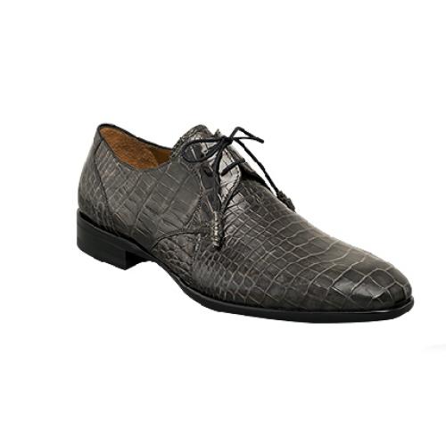 Mezlan "Gastone" Grey Genuine All-Over Alligator Shoes With Matched Tassels
