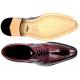 Belvedere "Dino" Antique Red Genuine Ostrich / Italian Calf Leather Shoes 0B1.