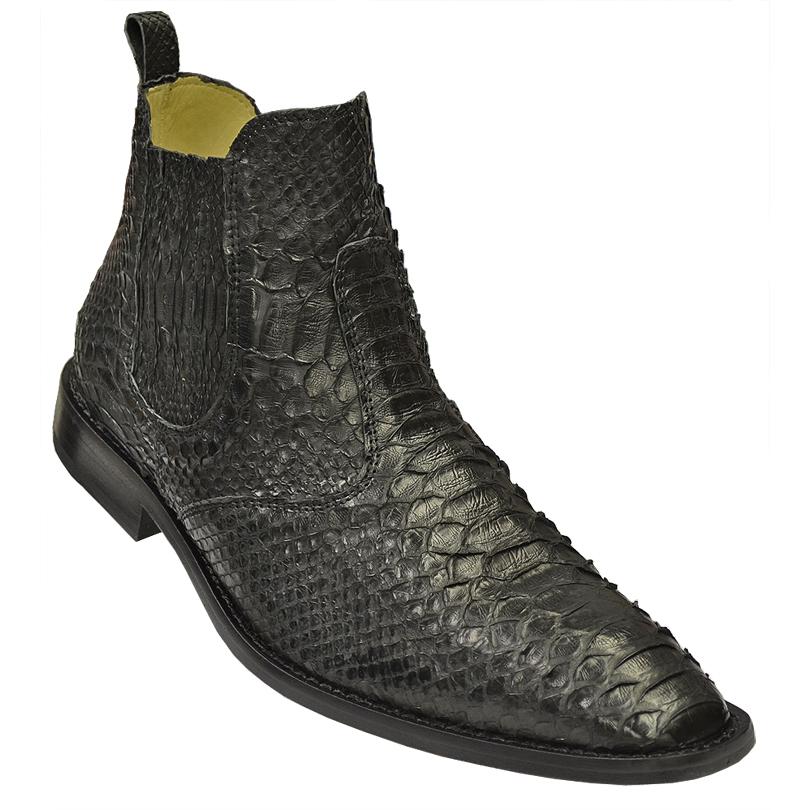 David X Bravo Black All-Over Genuine Python Skin Ankle - $209.90 :: Upscale Menswear UpscaleMenswear.com