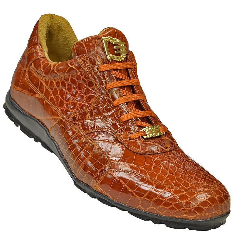 David Eden Pirate Caramel Genuine All-Over Alligator Casual Sneakers ...