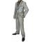 Giorgio Fiorelli Metallic Silver With Black Trimming Woven Slim Fit Suit 78907