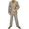 Giovanni Testi Mocha With Brown trimming Glassy Finish Vested Slim Fit Suit PITV-1889