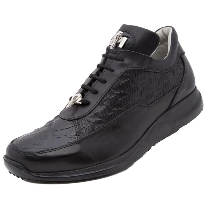 Mauri 8900 Black Genuine Alligator/Embossed Mauri Leather Sneakers With ...