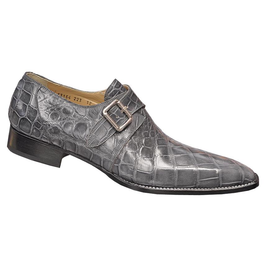 Mauri 53154 Medium Grey Genuine All-Over Alligator Skin Loafer Shoes ...