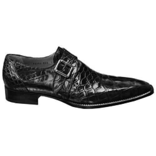 Mauri 53154 Black Genuine All-Over Alligator Skin Loafer Shoes With ...