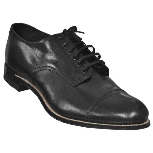 Stacy Adams "Madison" Black Kidskin leather Cap Toe Dress shoe