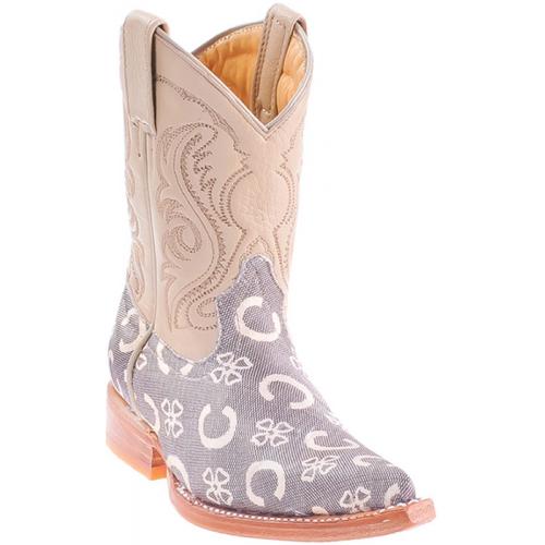 Los Altos Oryx Genuine All-Over Fashion Design 3X Toe Cowboy Kid Boots 455311