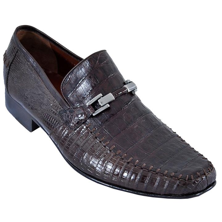 Los Altos Brown Genuine All-Over Crocodile Belly With Lizard Shoes ...