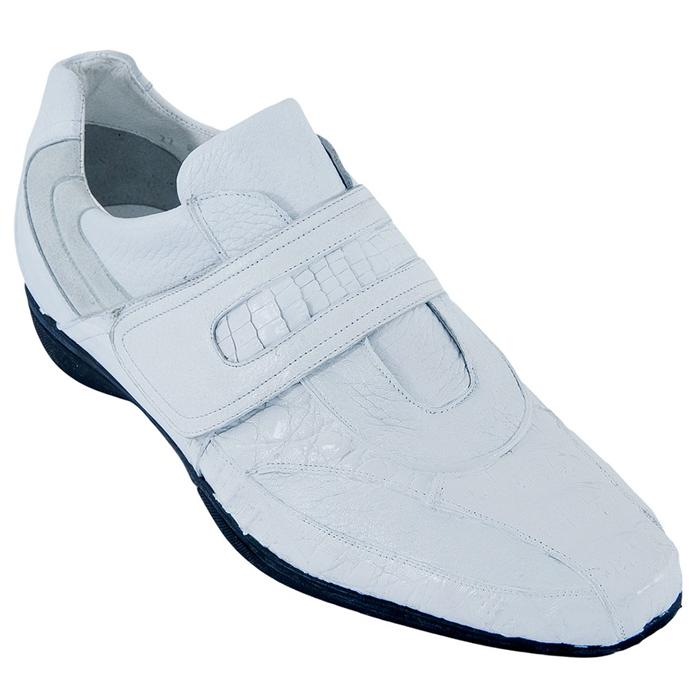 white shoes velcro strap