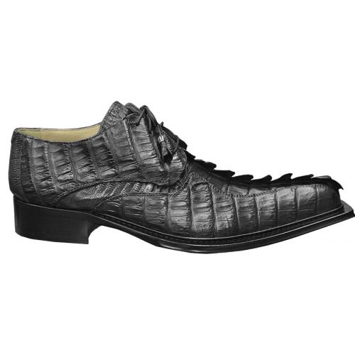 Fennix Italy 3237 Black Genuine Hornback Crocodile Tail Shoes - $329.90 ...