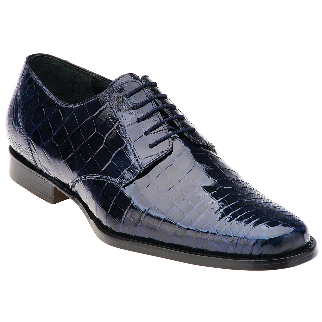 Belvedere Gino Navy Blue All-Over Genuine Nile Crocodile Shoes # F17 ...