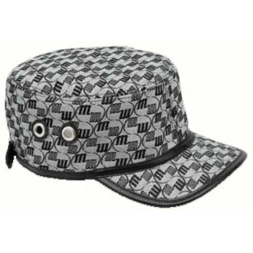 Mauri H61 Black / White Genuine Baby Crocodile / Double Mauri Fabric Hat
