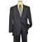 Vincenzi Navy Blue With White Dashed Pinstripes Wool & Silk Blended Super 140'S Suit V83809