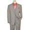Bertolini Grey / Red Windowpanes Design Wool & Silk Blend Vested Suit B79425