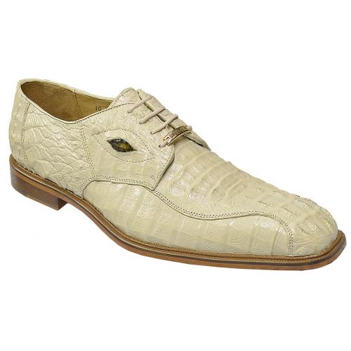 Belvedere "T-Rex" Bone All-Over Genuine Hornback Crocodile Shoes With Eyes
