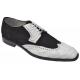 Belvedere "Pergola" Black / White Genuine Crocodile / Suede Shoes # 1452