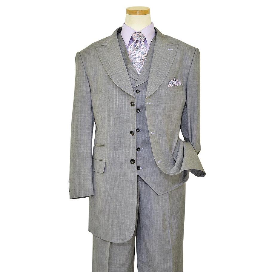 Solo 360 Collection Grey Design Super 160's Wool 3 Piece Fashion