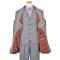 Solo 360 Collection Grey Design Super 160's Wool 3 Piece Fashion Full Cut Wide Leg Suit  S218
