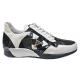 Mauri "M722" Black / White Genuine Alligator / Nappa Leather Sneakers