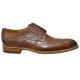 Dogen "Vitello” Brown Cap Toe Italian Shoes With Contrast Perforation i700/978