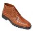Los Altos Cognac All-Over Genuine Crocodile Ankle Boots 1ZA2068203