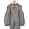 Tayion Collection Charcoal Grey With Rustic / Charcoal Grey Pinstripes Design With Black Hand-Pick Stitching Suit 020