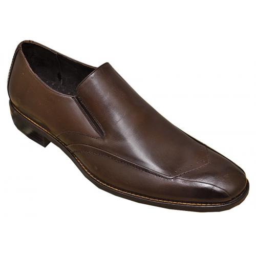 Stacy Adams "Hewson" Chocolate Brown Leather Loafer Shoes 24843-200