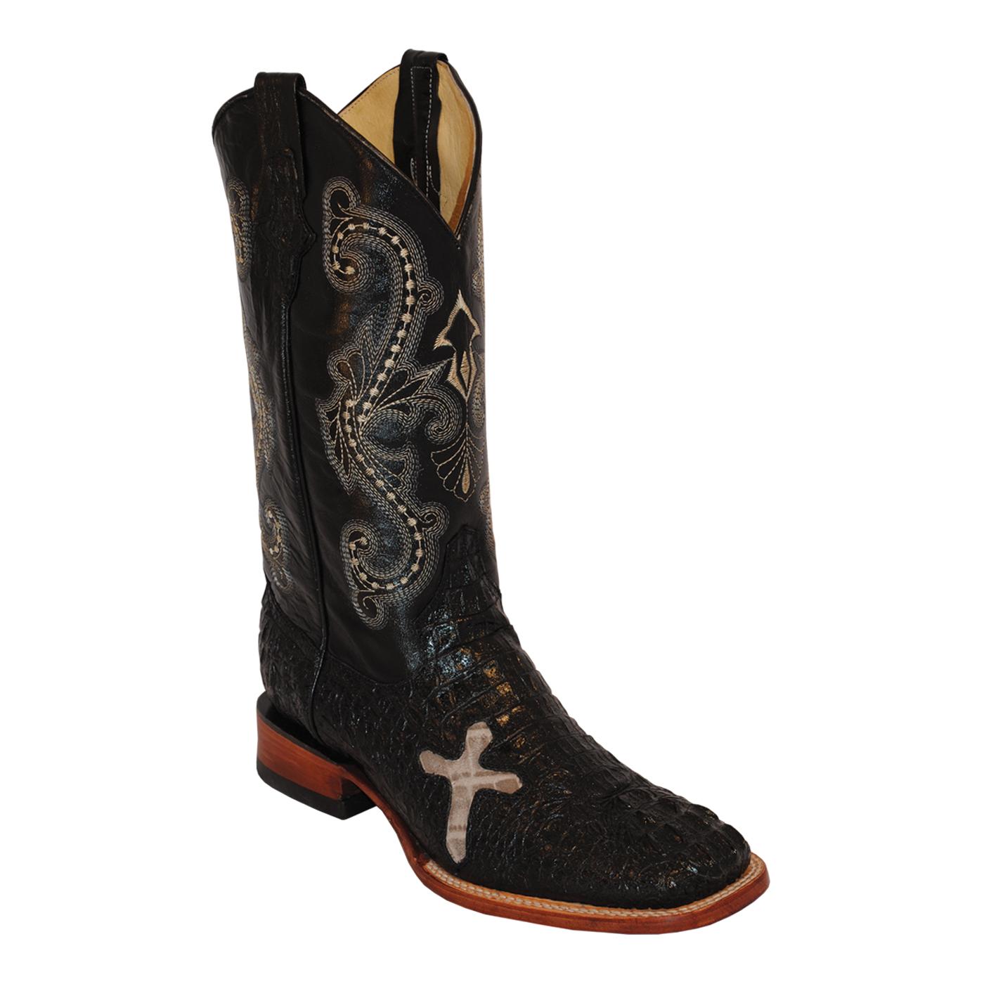 Ferrini 40393-06 Black Caiman Cross Print Boots - $219.90 :: Upscale ...