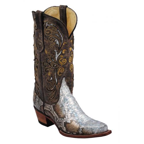 Ferrini Ladies SPCL-13 Natural / Brown Python Print Cowgirl Boots
