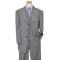 Solo 360 Collection Grey With Lavender Pinstripes Design Super 160's Wool 3 Piece Fashion Full Cut Wide Leg Suit  S218