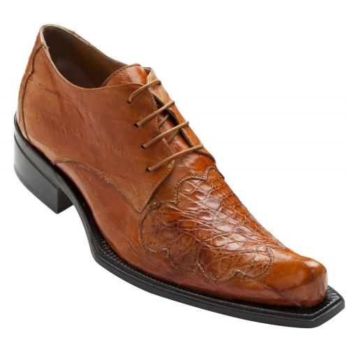Mauri "Viper" 44295 Cognac Genuine Eel Crocodile Shoes